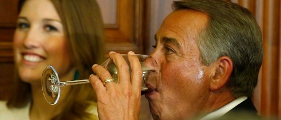 U.S. Speaker of the House John Boehner attend a St. Patrick's Day lunch at the U.S. Capitol in Washington